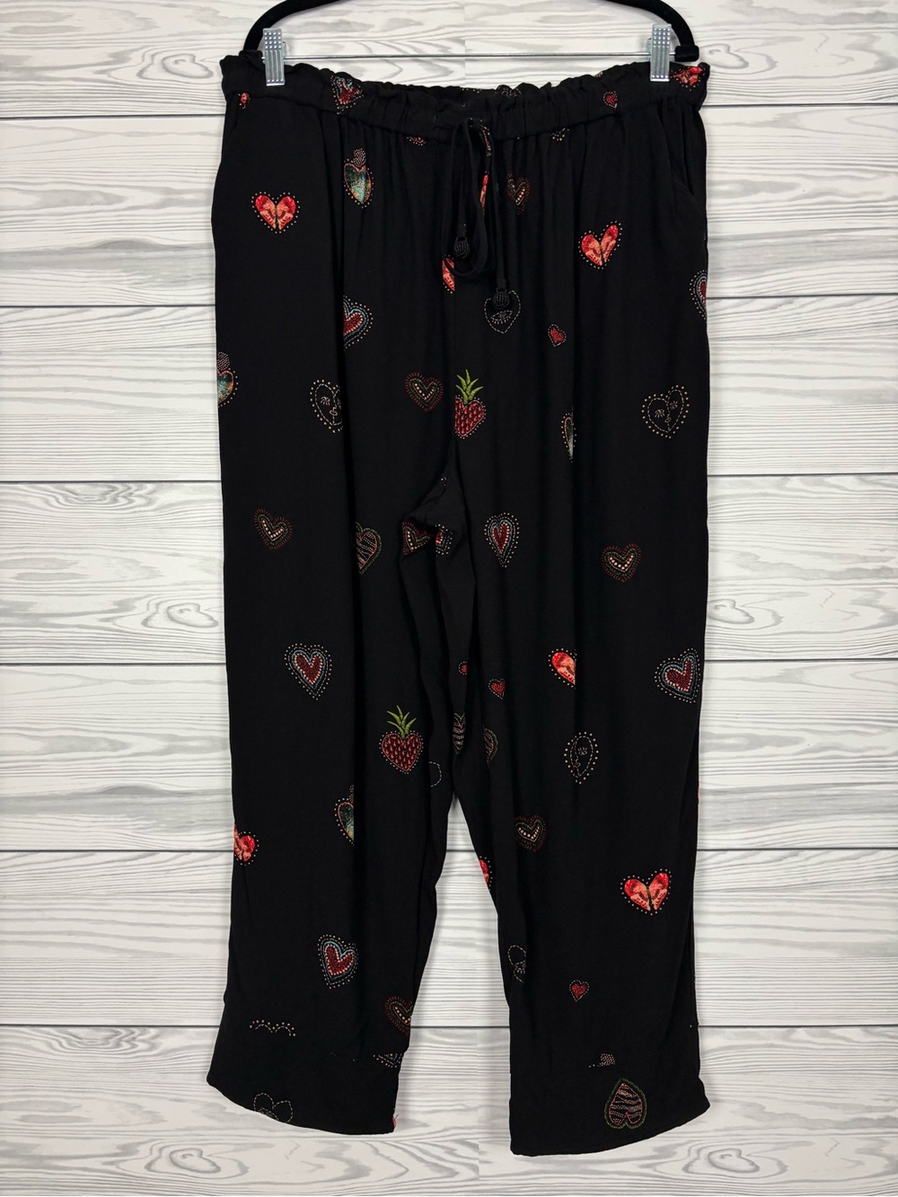 Farm RIO for Anthropologie Benicia wide-leg novelty print trousers size 1X - Picture 2 of 10
